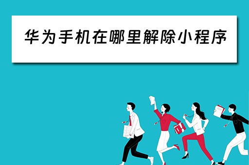 华为手机在哪里解除小程序（华为手机在哪里解除小程序授权）
